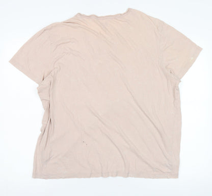 Unisex Adults UK Size XL Gap Beige Basic T-Shirt