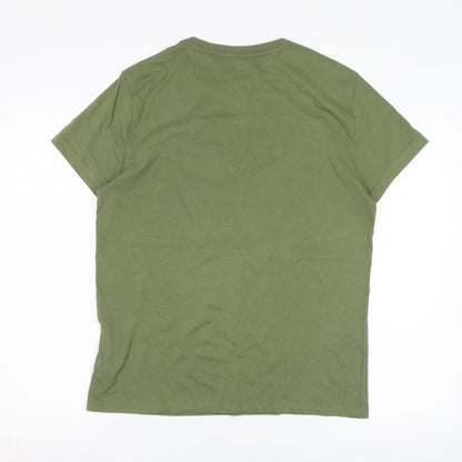 Unisex Adults UK Size S Tommy Hilfiger Green Basic T-Shirt