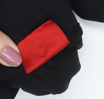 Hugo Men's Black Slim Fit Zip Polo XS