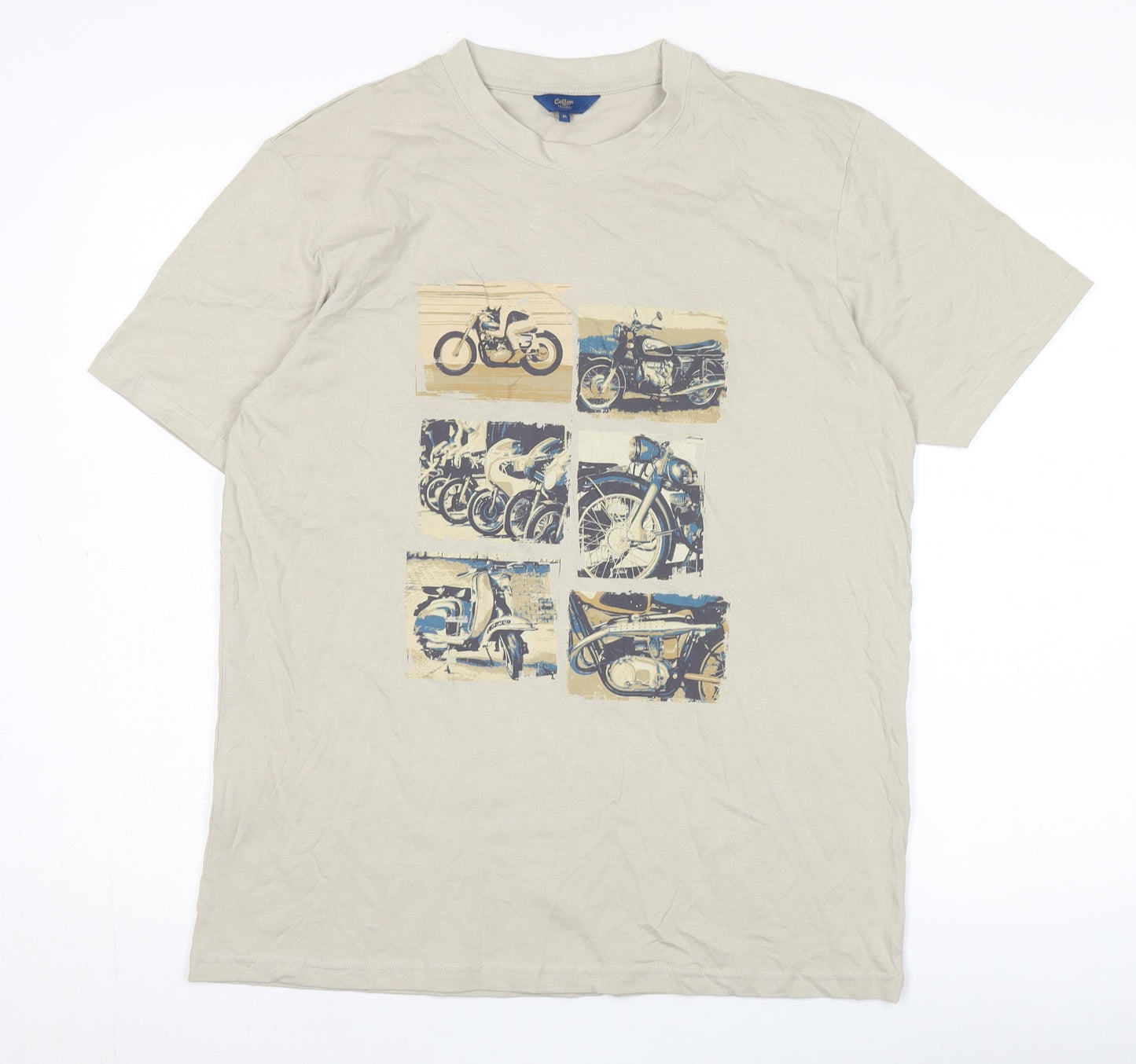Mens UK Size M Cotton Traders Beige  T-Shirt