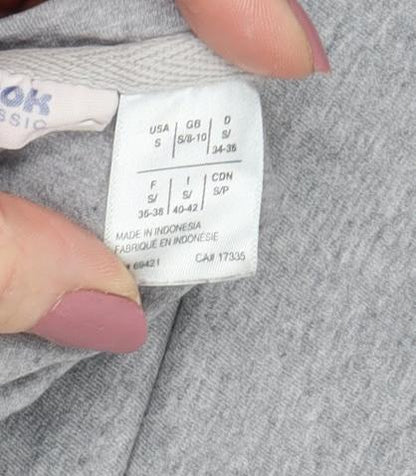 Womens UK Size S Reebok Grey Basic T-Shirt
