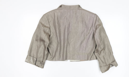 Roman Originals Women's Beige Floral Blazer Jacket 12