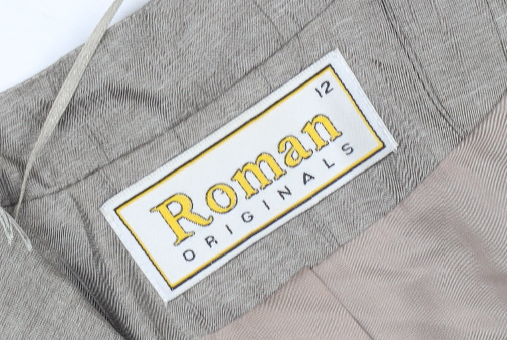 Roman Originals Women's Beige Floral Blazer Jacket 12