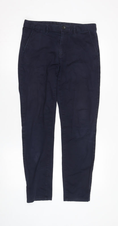 SELECTED Men's Blue Slim Fit Chino Trousers Size 30