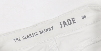 Womens UK Size 8 Oasis Slim Fit Skinny White Trousers