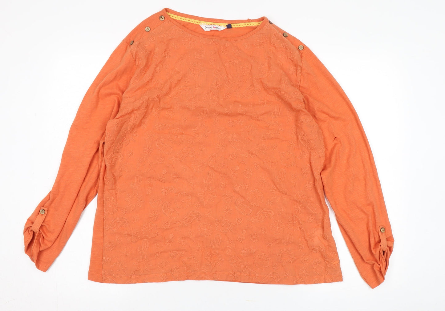 Womens UK Size L Country Rose Orange  Blouse