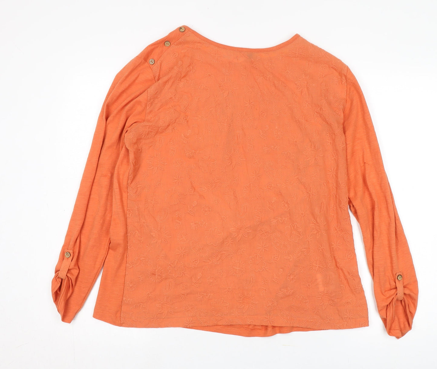 Womens UK Size L Country Rose Orange  Blouse