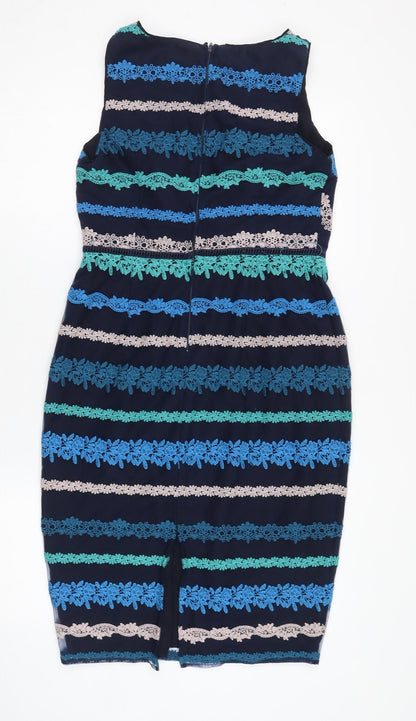 Monsoon Women's Blue Sheath Dress Size 14