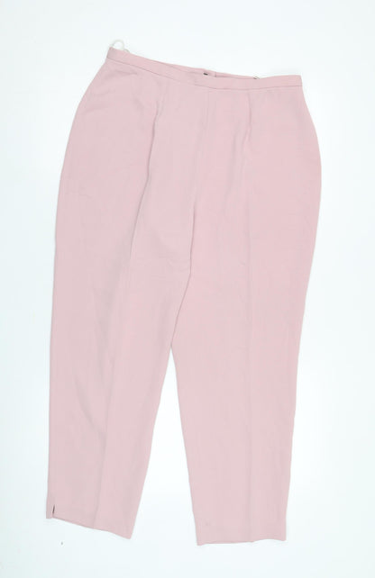 Grace Collection Women's Pink Pleated Trousers Size 16