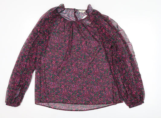 Hush Women's Multicoloured Floral Chiffon Blouse Size 10