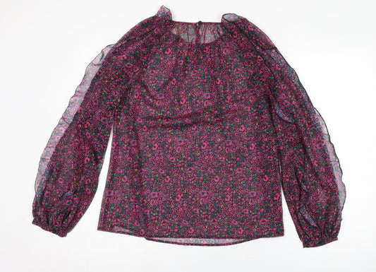 Hush Women's Multicoloured Floral Chiffon Blouse Size 10