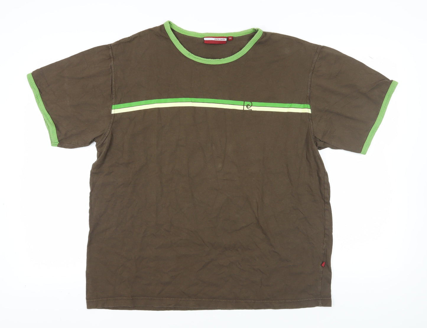 Pierre Cardin Men's Brown 2XL Short Sleeve T-Shirt