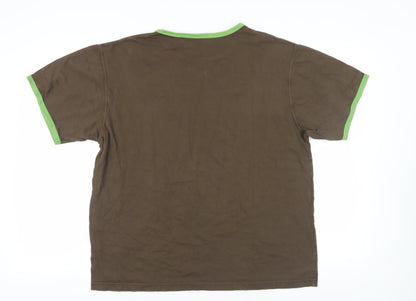 Pierre Cardin Men's Brown 2XL Short Sleeve T-Shirt