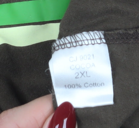 Pierre Cardin Men's Brown 2XL Short Sleeve T-Shirt