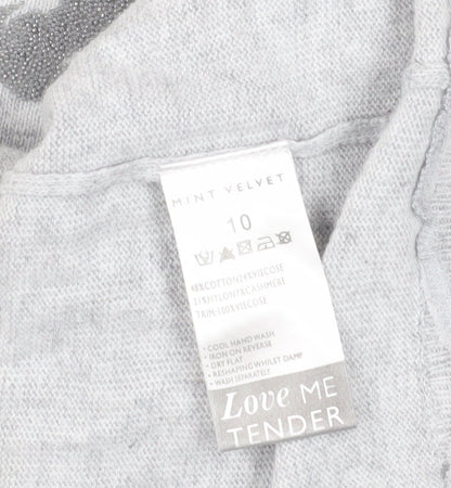 Womens UK Size 10 Mint Velvet Grey Jumper Jumper