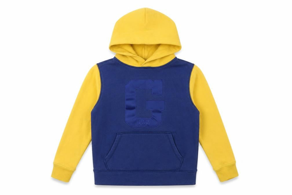 Gap Kids Blue Yellow Pullover Hoodie - Boys M