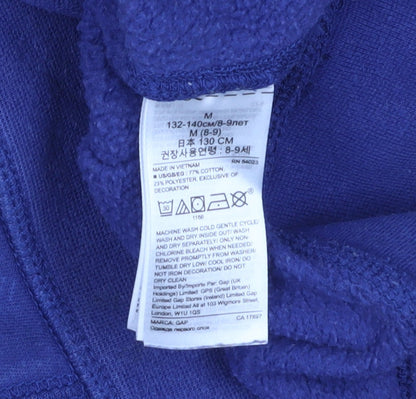 GAP Kids Blue Yellow Pullover Hoodie - Boys M
