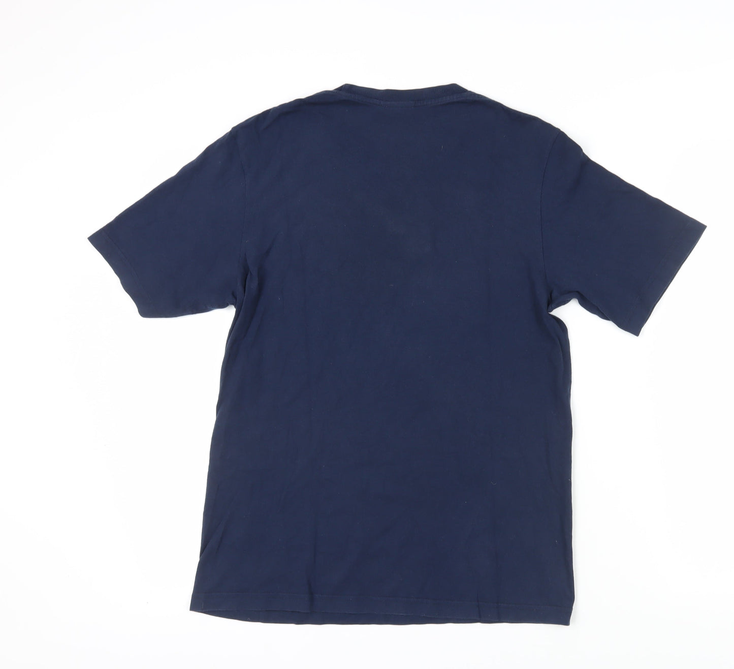 Nike Men's Blue Medium Logo Crew Neck T-Shirt