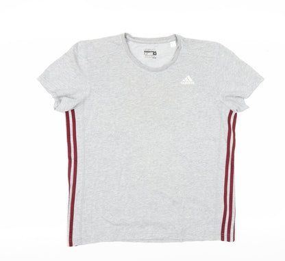 Unisex Adults UK Size M adidas Grey Basic T-Shirt