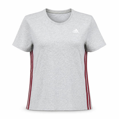 Front view of Adidas Grey unisex t-shirt m - casual comfort