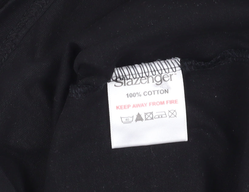 Slazenger Men's Sports T-Shirt Black/White Large