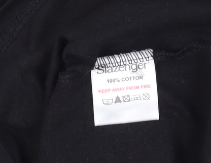 Slazenger Men's Sports T-Shirt Black/White Large