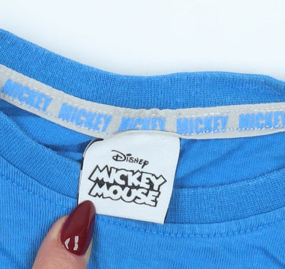 Disney Girls Blue Mickey Mouse T-Shirt, 2-3 Years, Graphic