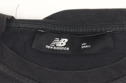 New Balance Men's Black Graphic Logo T-Shirt, Size S