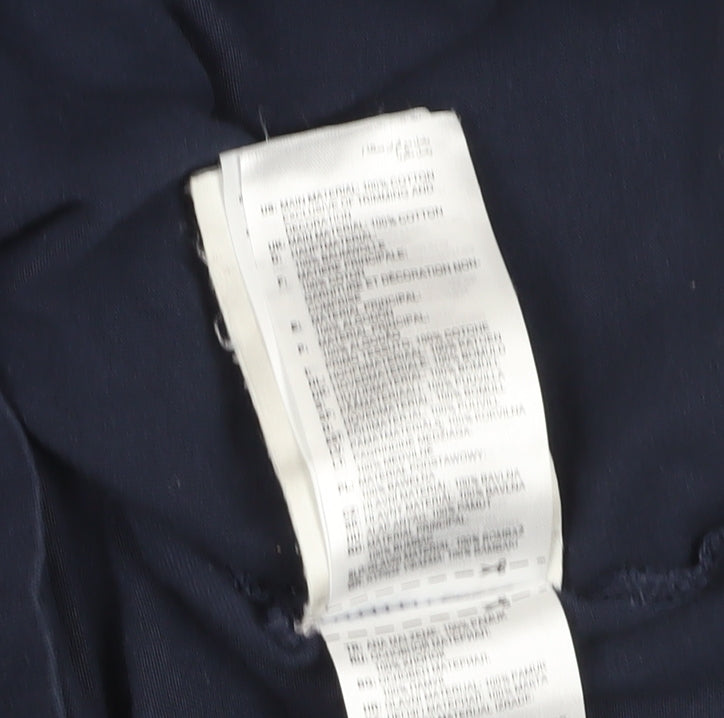 Adidas Men's Blue Cotton Logo T-Shirt L