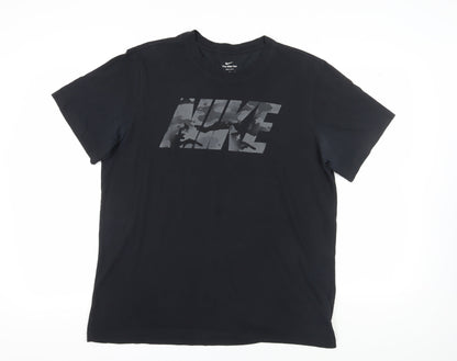 Nike Men's Black Graphic Print XL T-Shirt