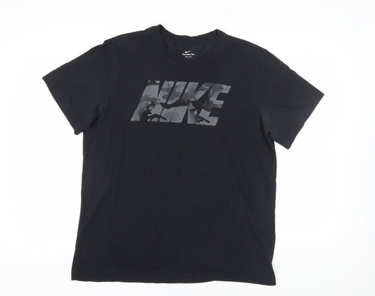 Nike Men's Black Graphic Print XL T-Shirt