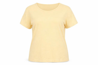 Womens UK Size 14 EWM Beige Basic T-Shirt
