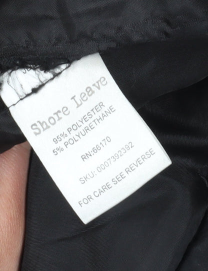 Mens UK Size S Shore Leave Black Parka Coat