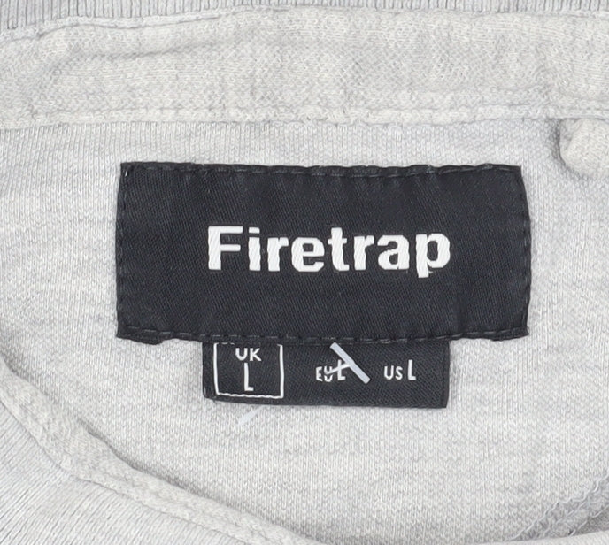 Firetrap Men's Grey Polo Shirt L Regular Fit