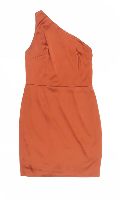 Missguided Women's Orange One Shoulder Bodycon Dress