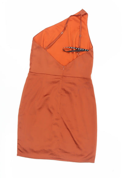 Missguided Women's Orange One Shoulder Bodycon Dress