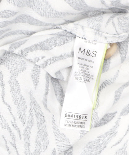 Marks and Spencer Women's Zebra Print Dress, Size 8