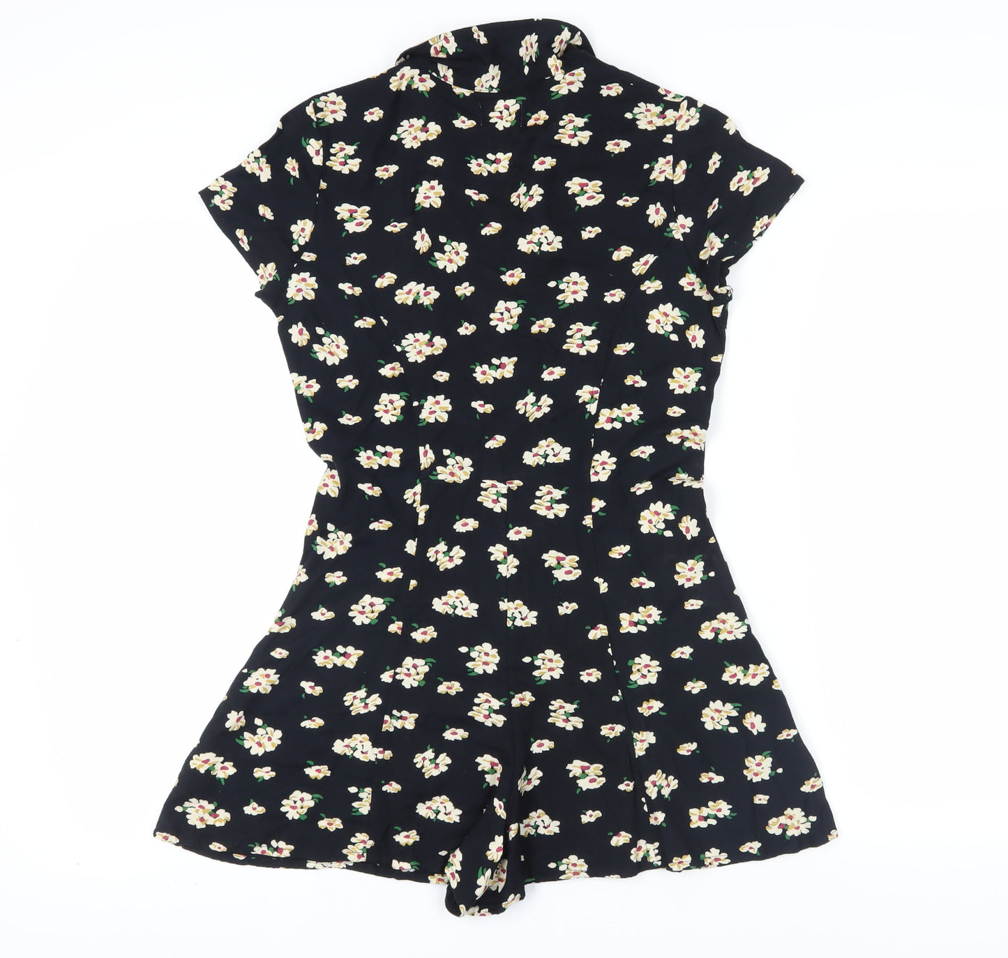 Pins and Needles Black Floral Playsuit S Women