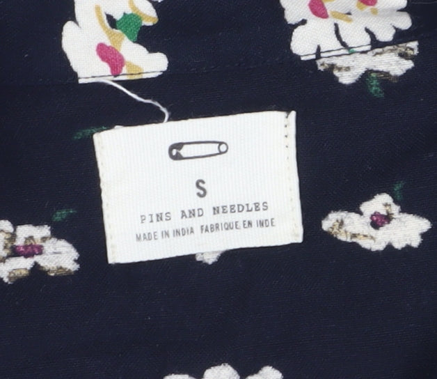 Pins and Needles Black Floral Playsuit S Women