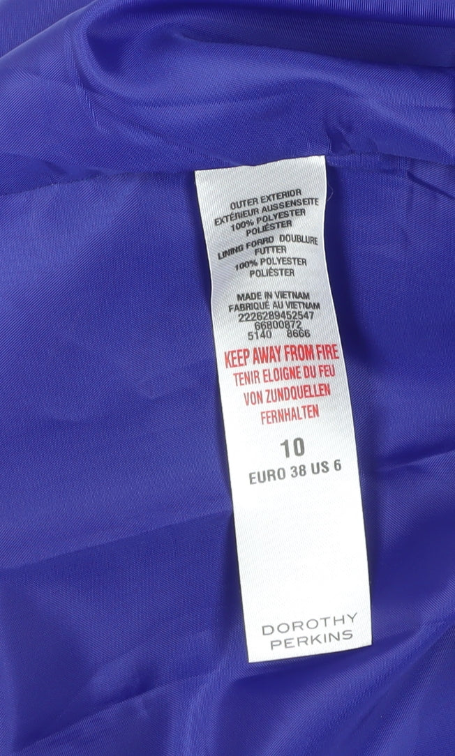 Dorothy Perkins Women's Blue Sheath Dress, Size 10