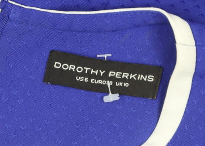 Dorothy Perkins Women's Blue Sheath Dress, Size 10