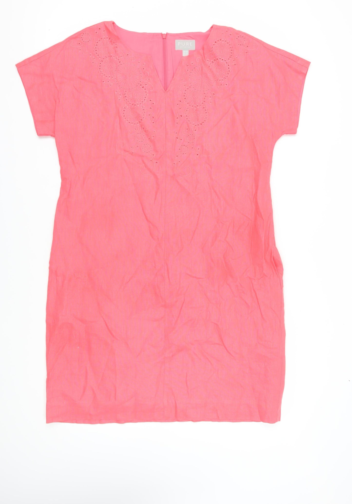 Pure Collection Women's Pink Shift Dress Size 16