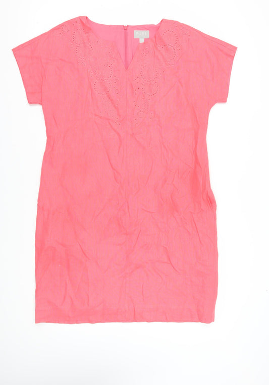Pure Collection Women's Pink Shift Dress Size 16