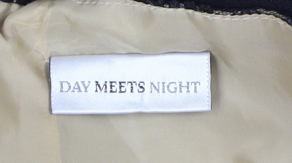 Day Meets Night Women's Black Lace Slip Dress, Size 14