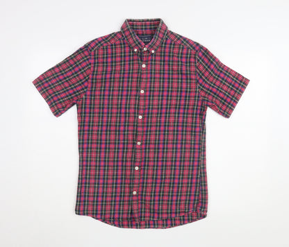 Topman Men's Multicoloured Classic Fit Plaid Shirt - S