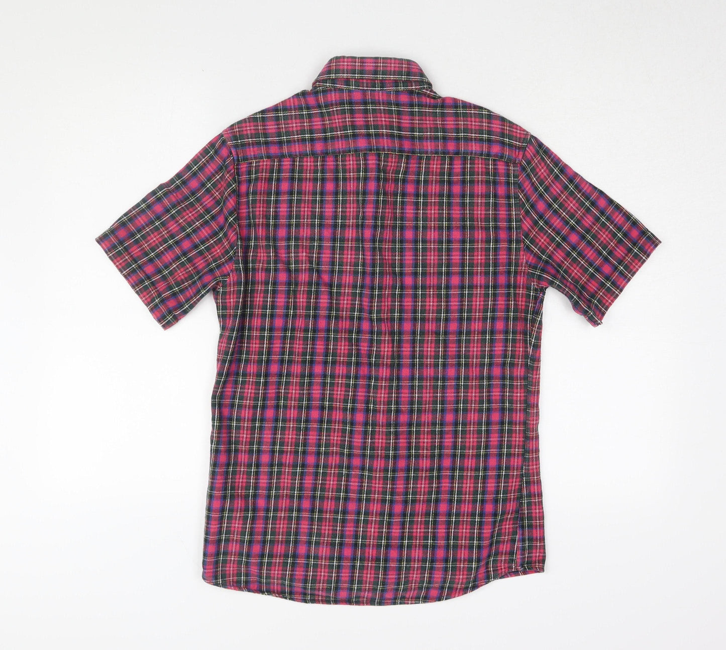 Topman Men's Multicoloured Classic Fit Plaid Shirt - S