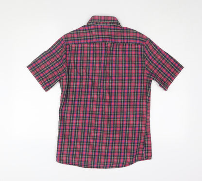 Topman Men's Multicoloured Classic Fit Plaid Shirt - S