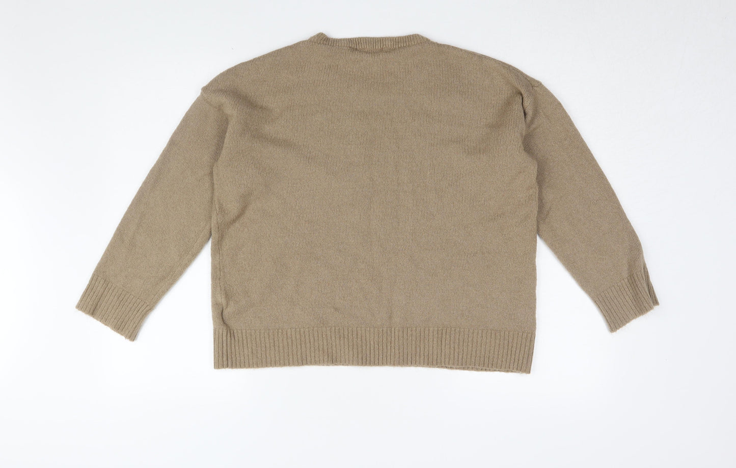 Womens UK Size L Brave Soul Beige Pullover Jumper