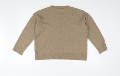 Womens UK Size L Brave Soul Beige Pullover Jumper