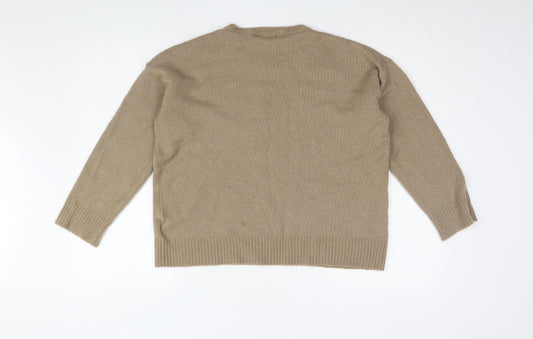 Womens UK Size L Brave Soul Beige Pullover Jumper